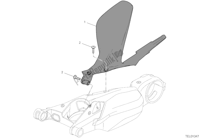 All parts for the Rear Mudguard of the Ducati Streetfighter V4 S Thailand 1103 2020